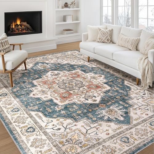 10x14 Washable Vintage Area Rug M3415