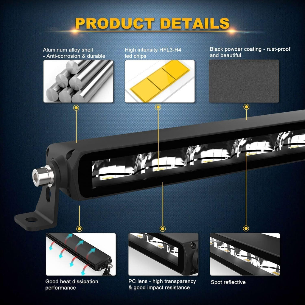 52Inch LED Light Bar with Spot Flood Combo Beam D5703