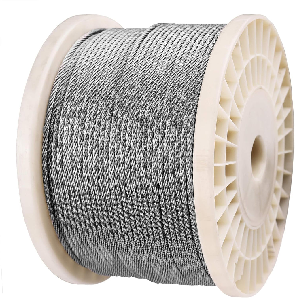300 Feet 1/8 316 Stainless Steel Wire Rope Aircraft Cable 7x7 T40029