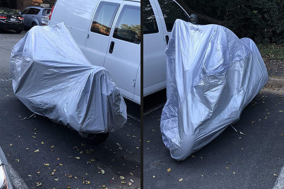 Motorcycle Cover for 1988 Vespa Px150e Scooter with Reinforced Securing Straps and Storage Bag A421228