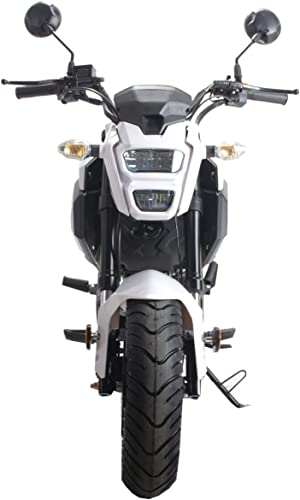 125cc Adult Motorcycle Gas Scooter Dirtbike Dual Sports Bike White Z180
