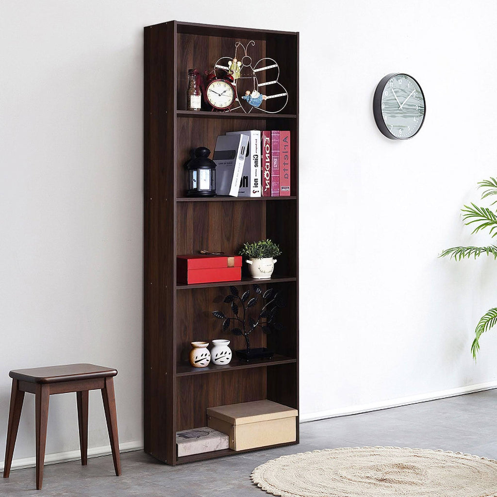 5-Tier White Bookcase Bookshelf Q109305