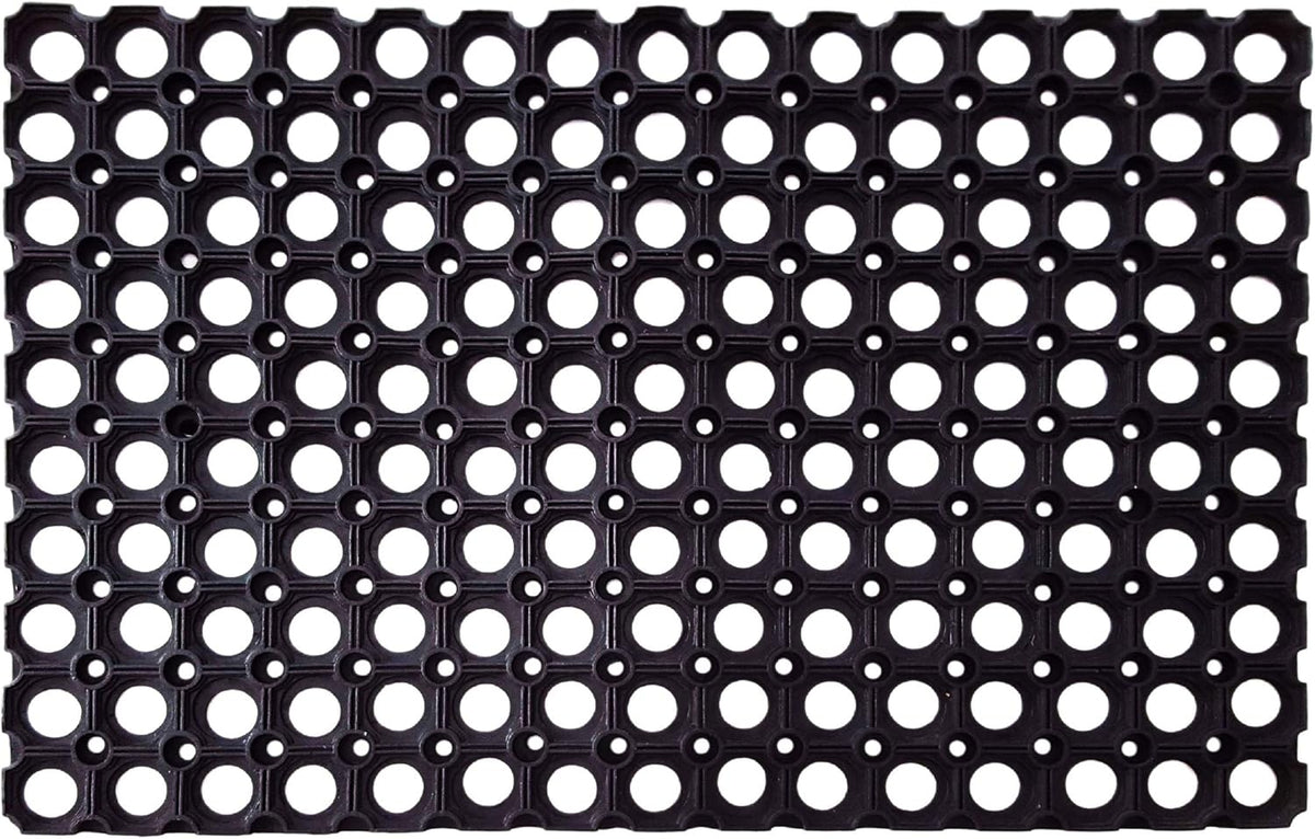 Interlocking Rubber Drainage Floor Mat 24 x 16 inches 12 Mats E581255