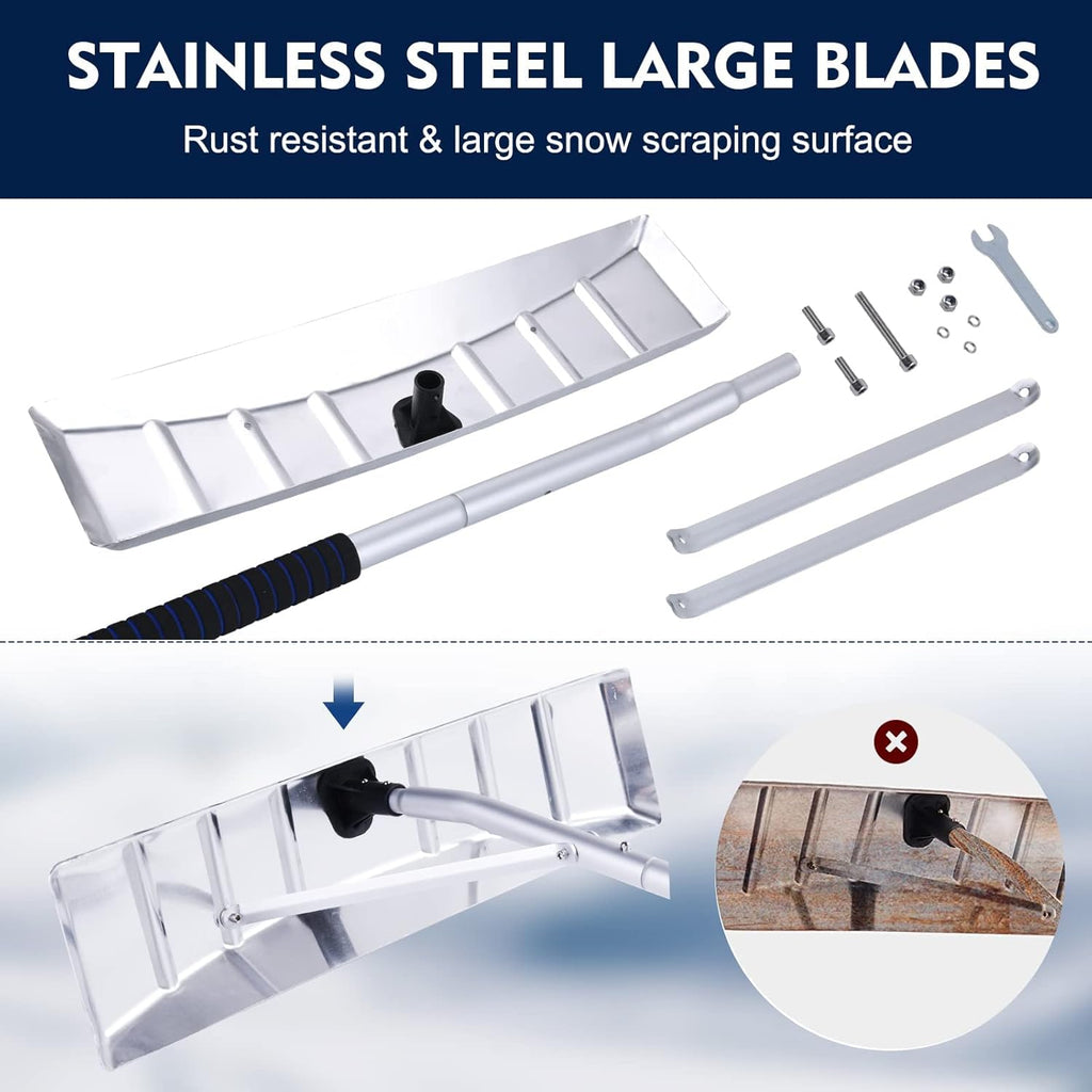 Extendable Aluminum Roof Snow Rake with 25" Blade, Pack of 2 K454963