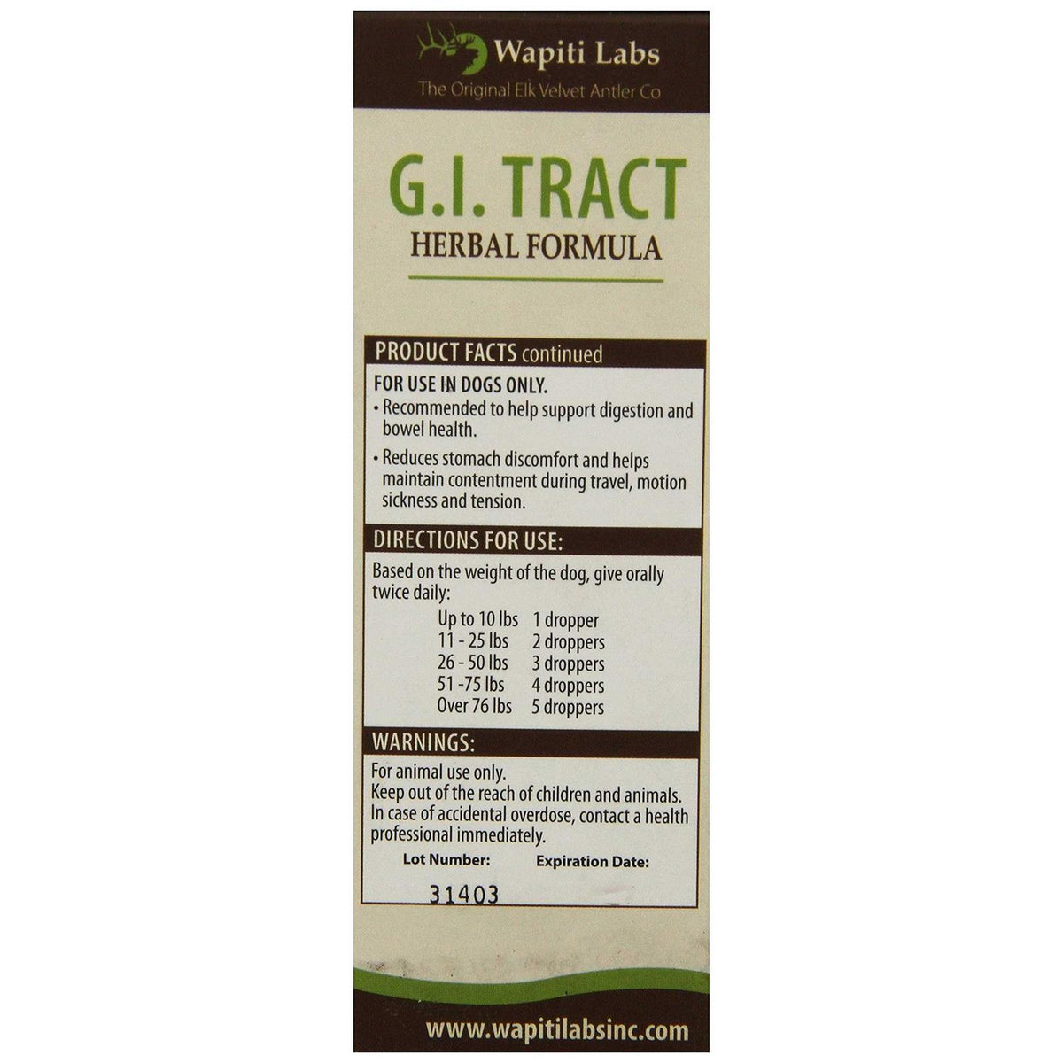 Dog Gi Tract Formula C791