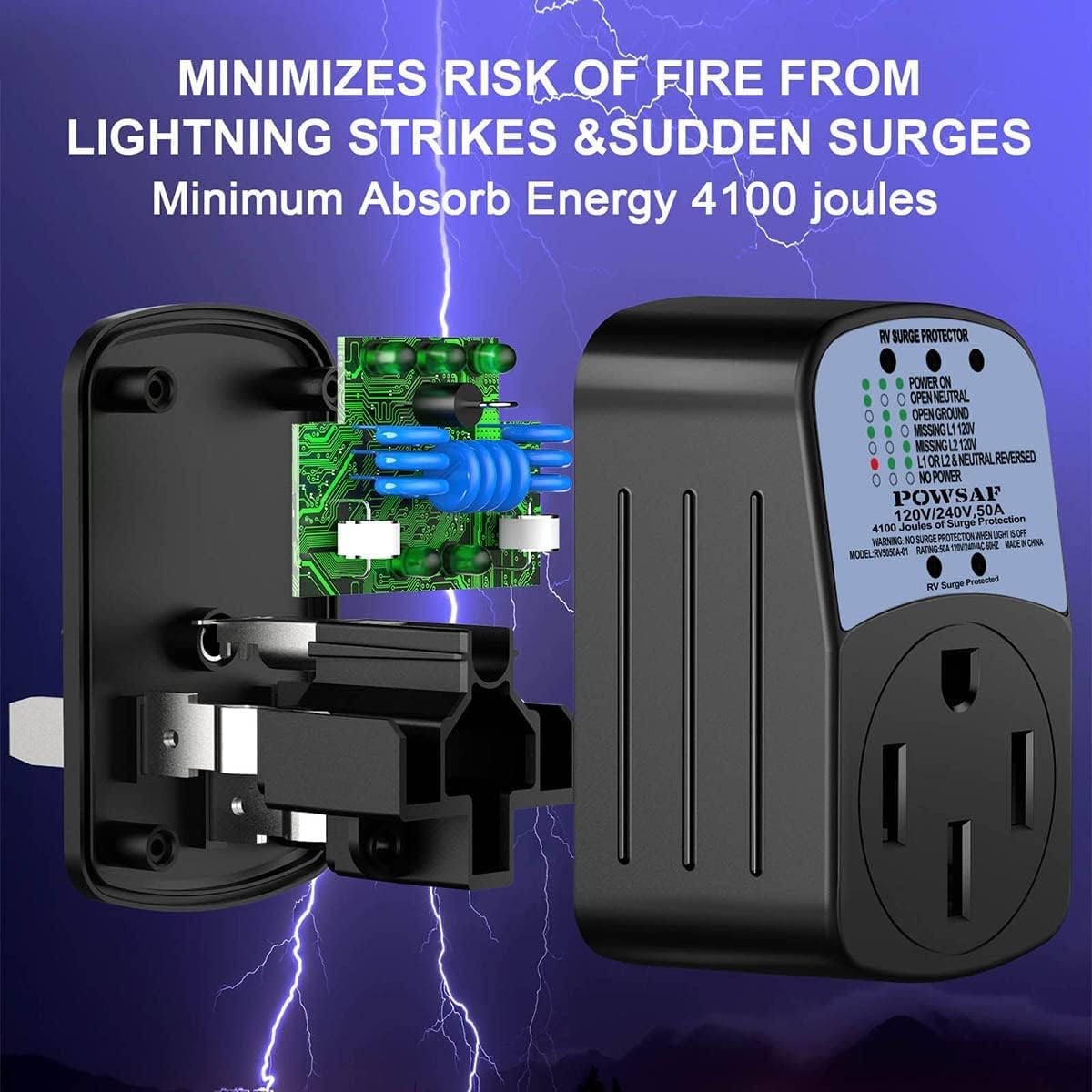 50 Amp RV Surge Protector H5508