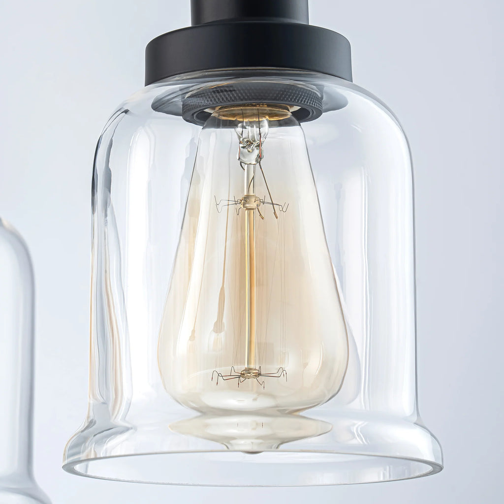 5-Light Dimmable Glass Farmhouse Chandelier W9651