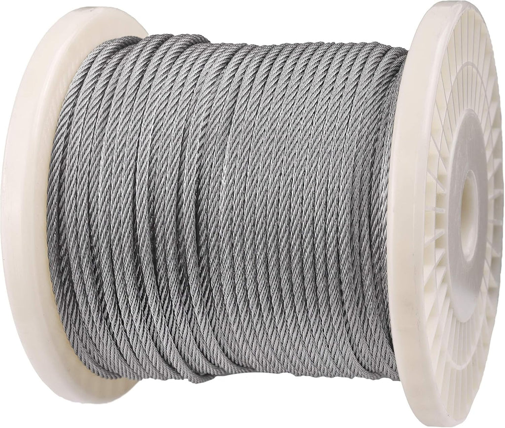 300 Feet 1/8 316 Stainless Steel Wire Rope Aircraft Cable 7x7 T40029