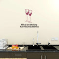 Wine Glasses Wall Decal Sticker 30 In X 30 In V150834
