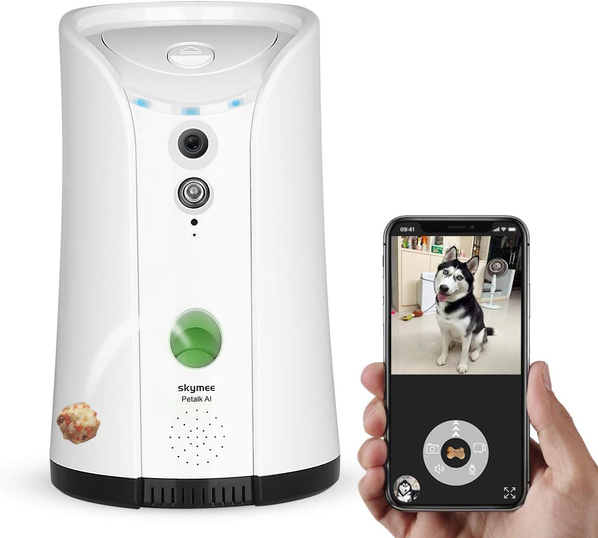 Dog Camera Treat Dispenser with Two-Way Audio and Night Vision F171913