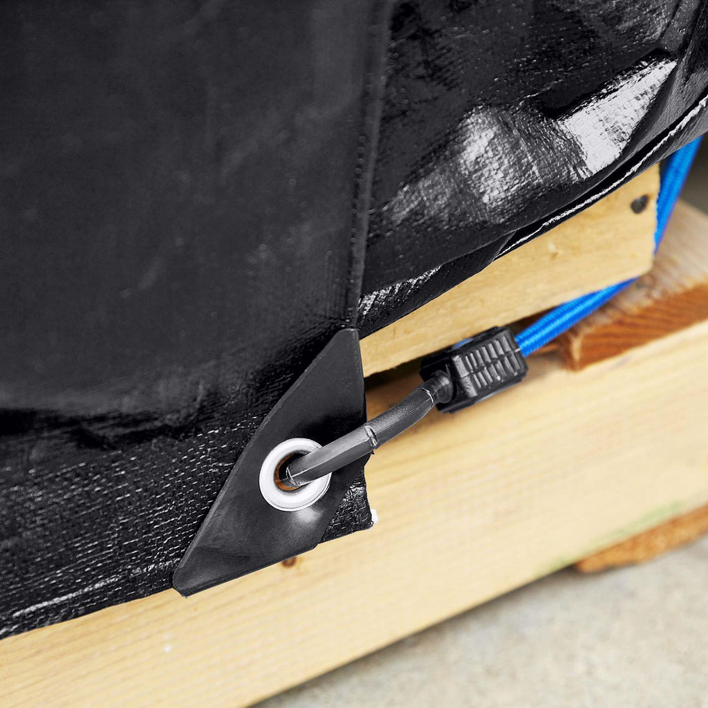 18 ft. x 24 ft. Silver and Black Weather-Resistant Tarp S180