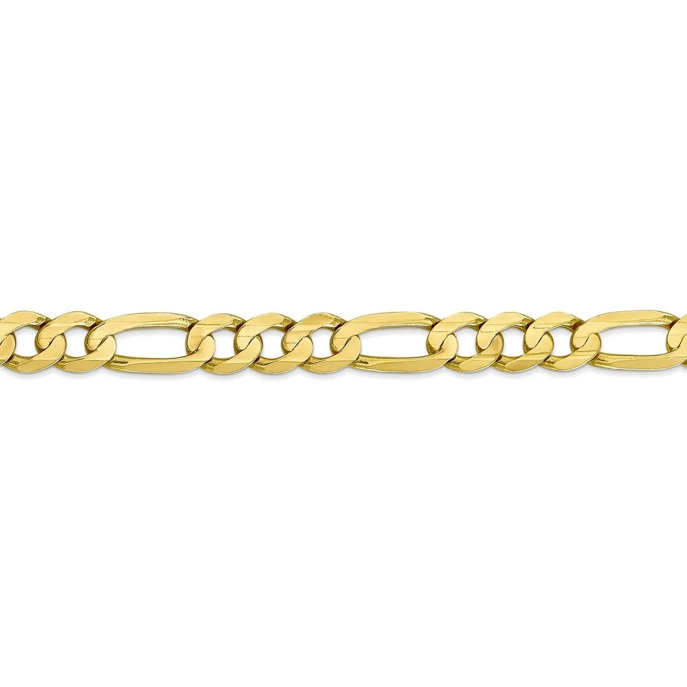 10K Yellow Gold Figaro Chain Necklace 20" I175