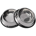 2 Packs Stainless Steel Dog Bowl with Anti-Skid Rubber Base B369