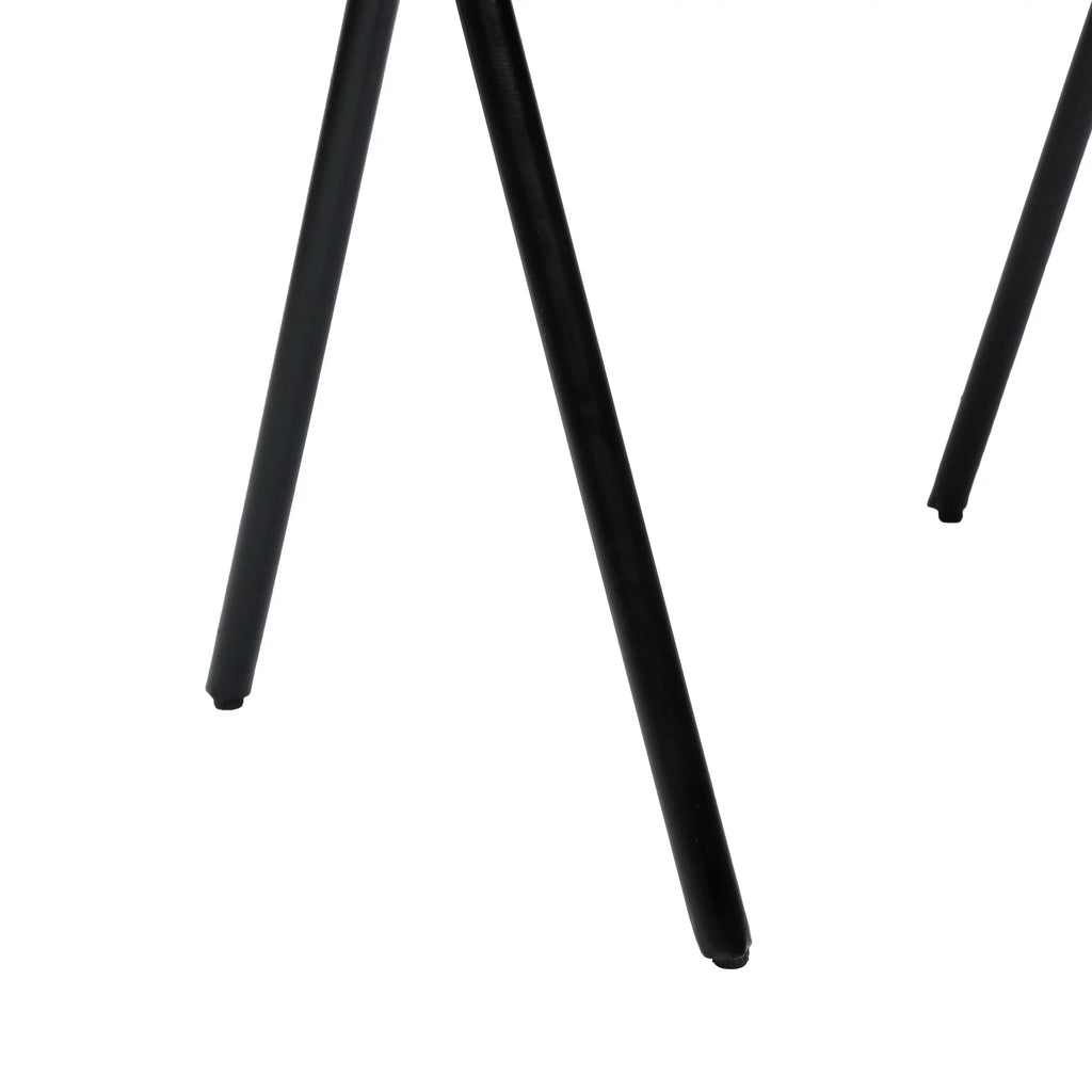 Gray and Black Mango Wood and Iron Side Table L708580
