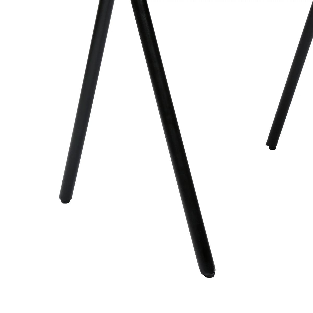 Gray and Black Mango Wood and Iron Side Table L708580