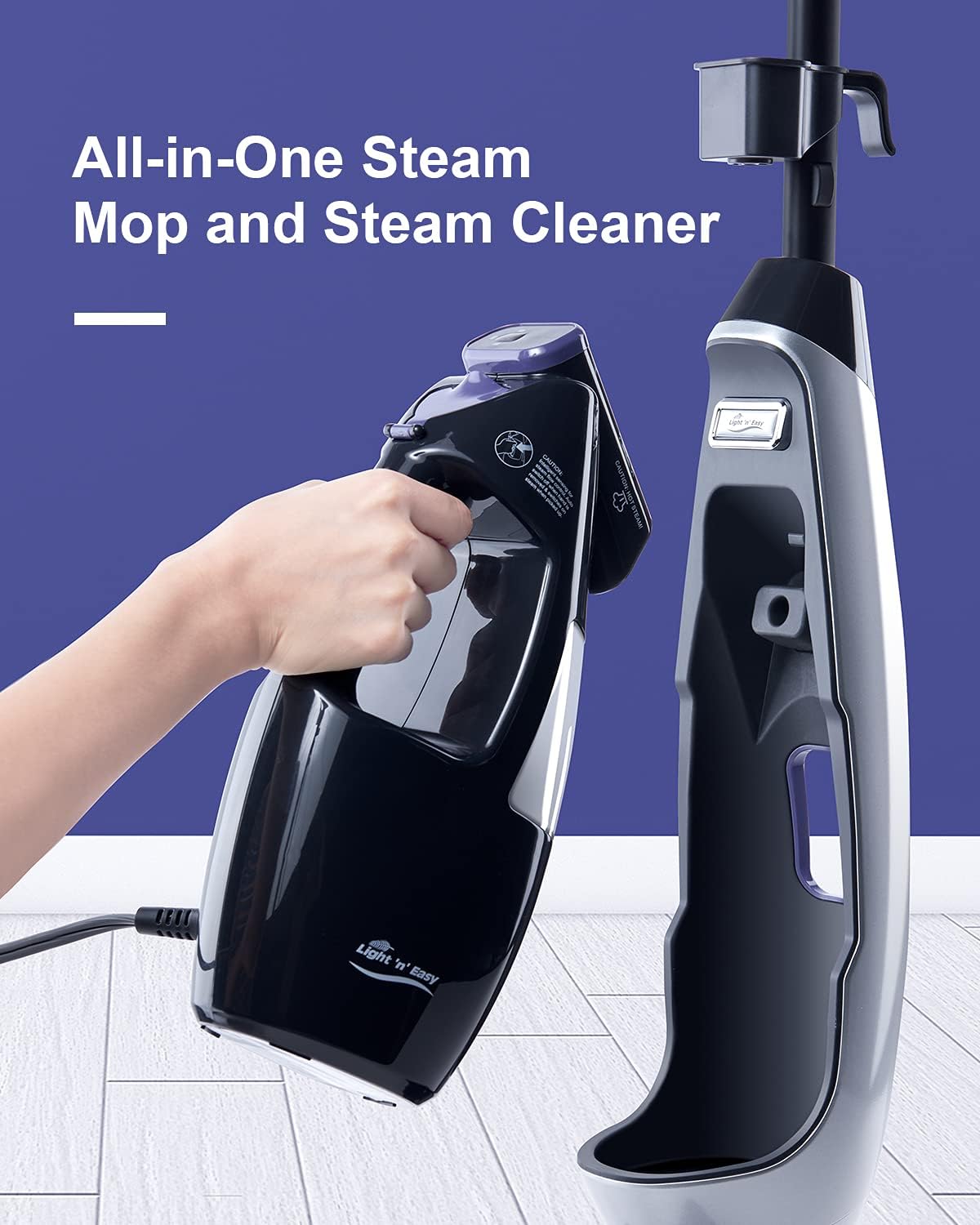 9-in-1 Steam Mop Cleaner with Detachable Handheld Unit R109236