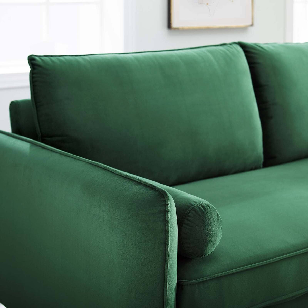 Navy Performance Velvet Sofa X934