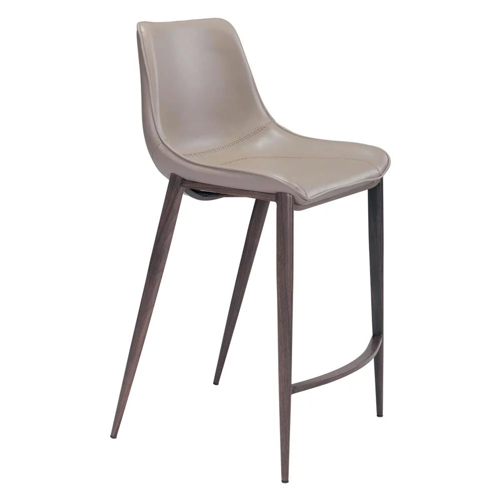 Gray Walnut Counter Chair Set of 2 Y365215