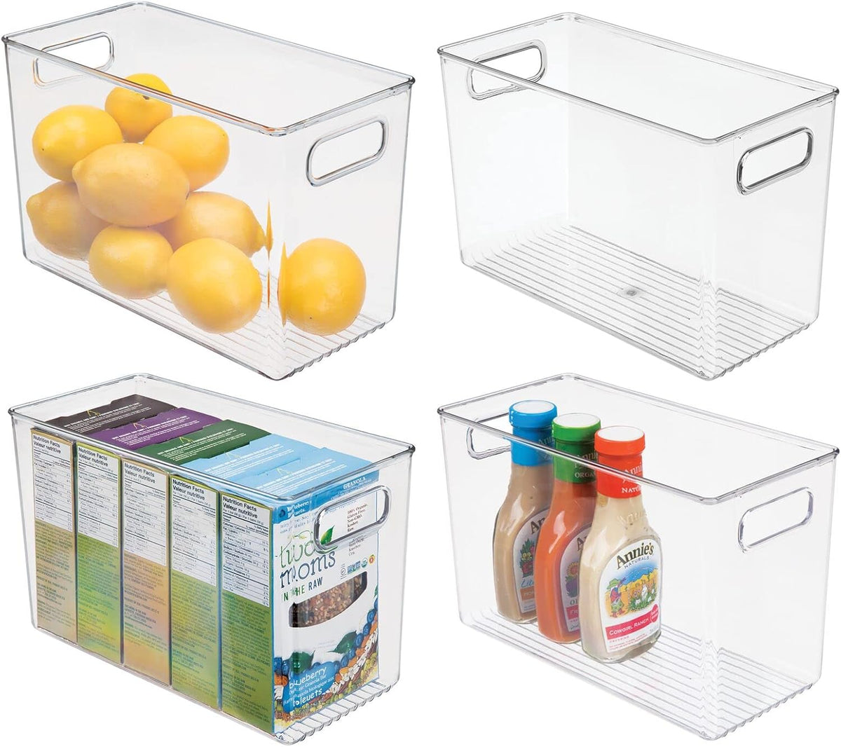 Plastic Storage Organizer Bin 4 Pack White C542730