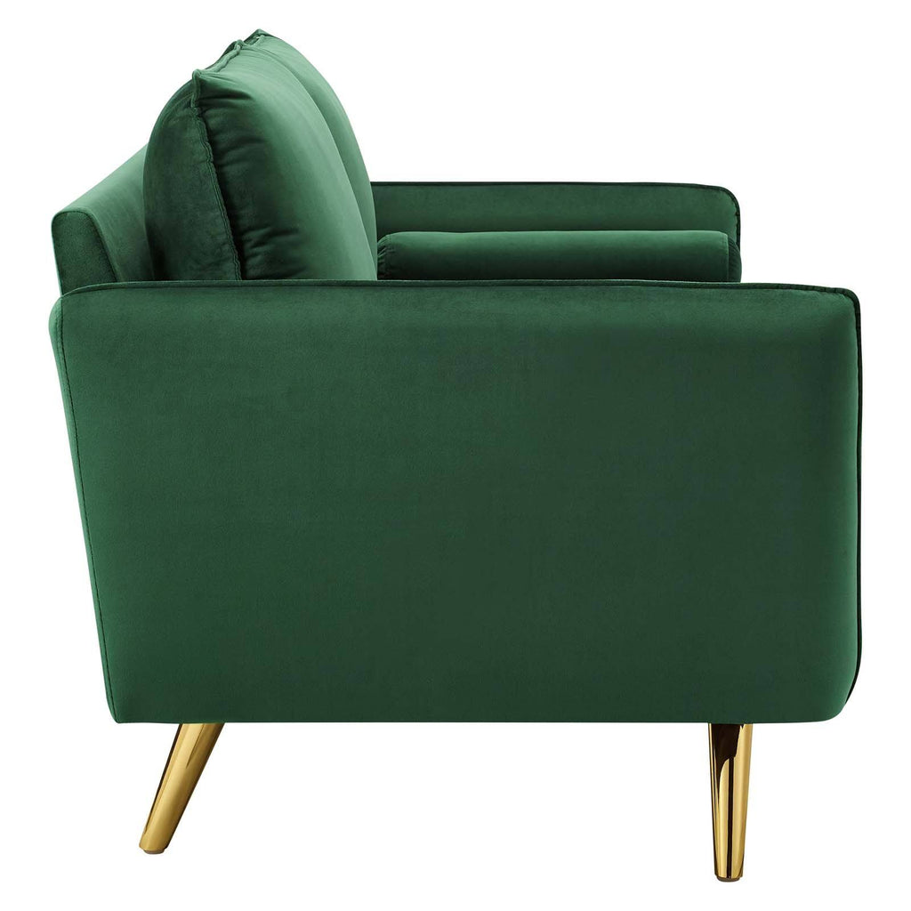Navy Performance Velvet Sofa X934