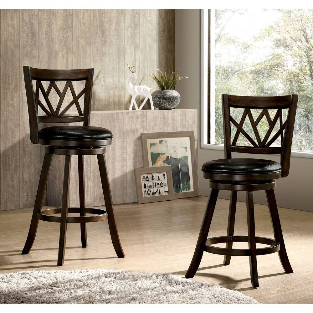 Brown Cherry Swivel Barstool C107