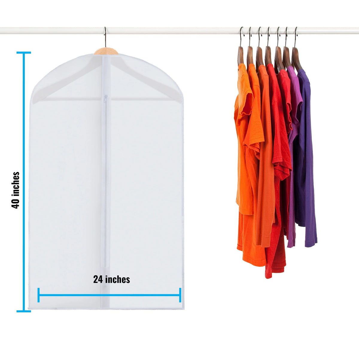 Black 5 Pack Hanging Garment Bag B917