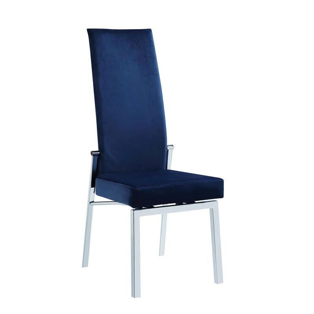 Dining Set with Glass Top Table & 4 Blue Chairs S553088
