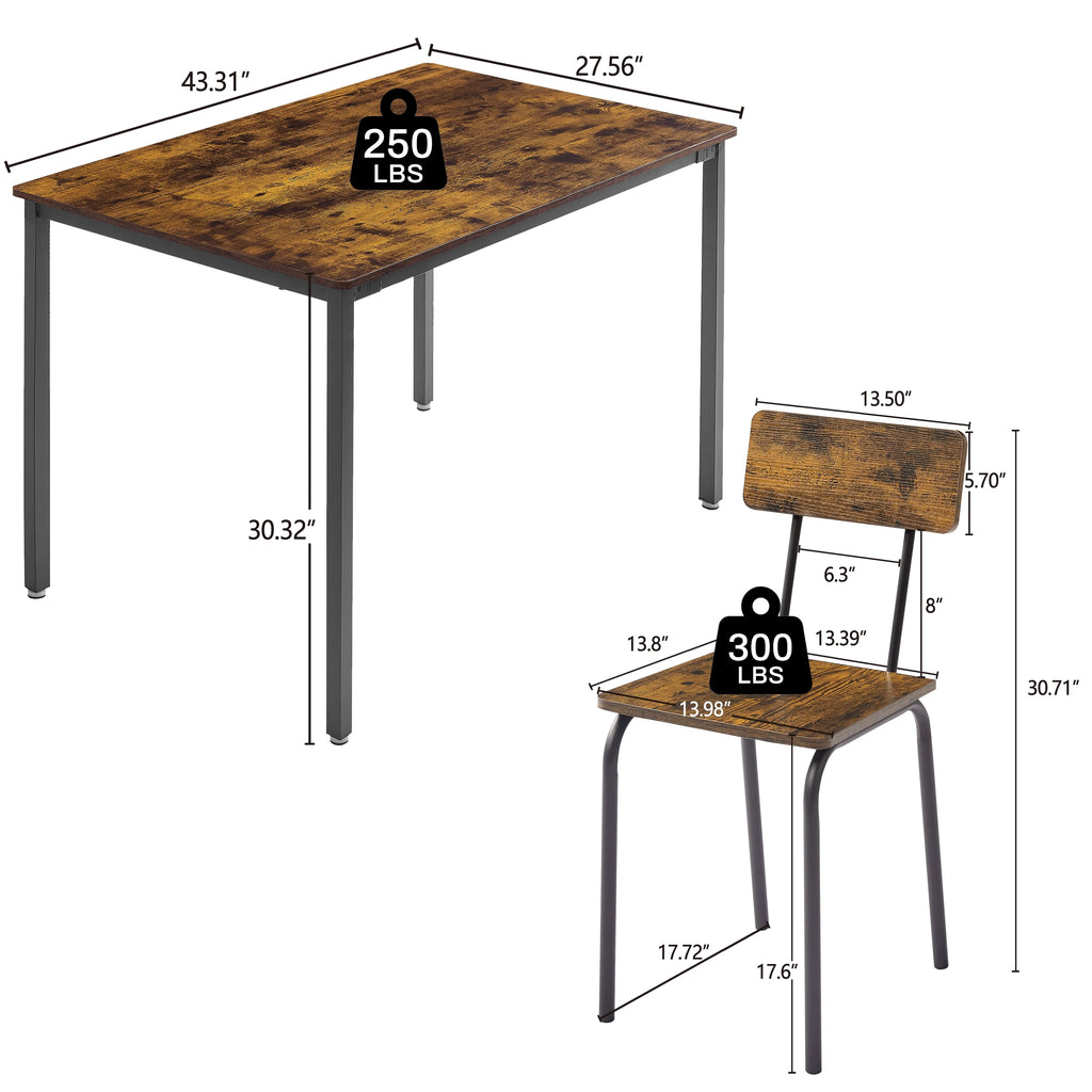 Metal Counter Height Dining Table Set for 4 with Chairs D152807