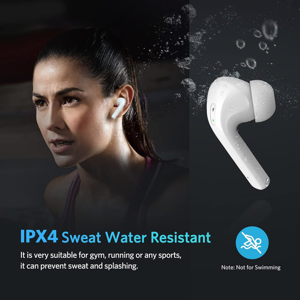 White Pack of 2 Bluetooth Noise Cancelling True Wireless Earbuds L1470