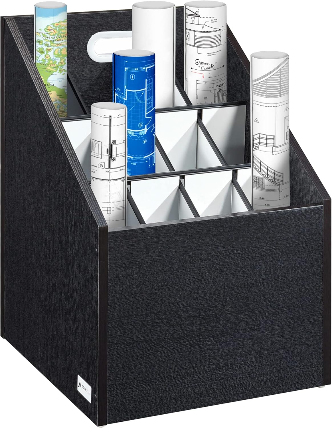 Blue 20 Slot Wooden Vertical File Storage Cabinet P10365