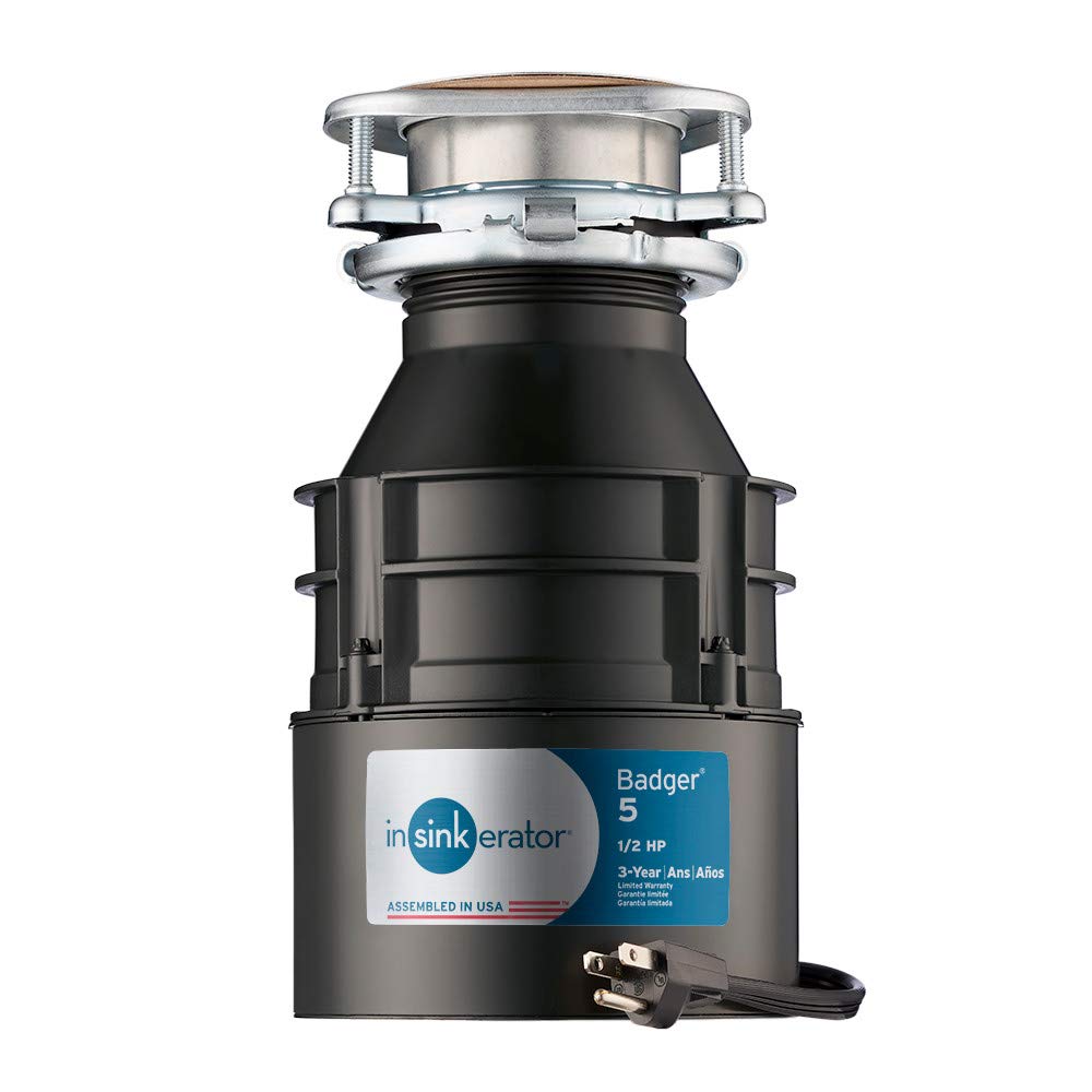 Black 1/2 HP Continuous Feed Garbage Disposal Z904