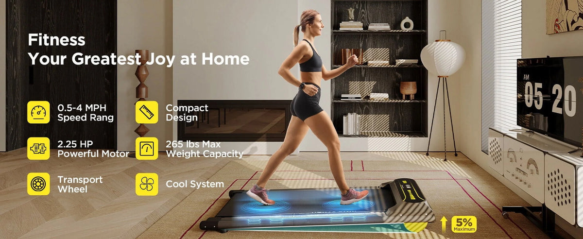 2.5HP Under Desk Treadmill with LED Display L952241