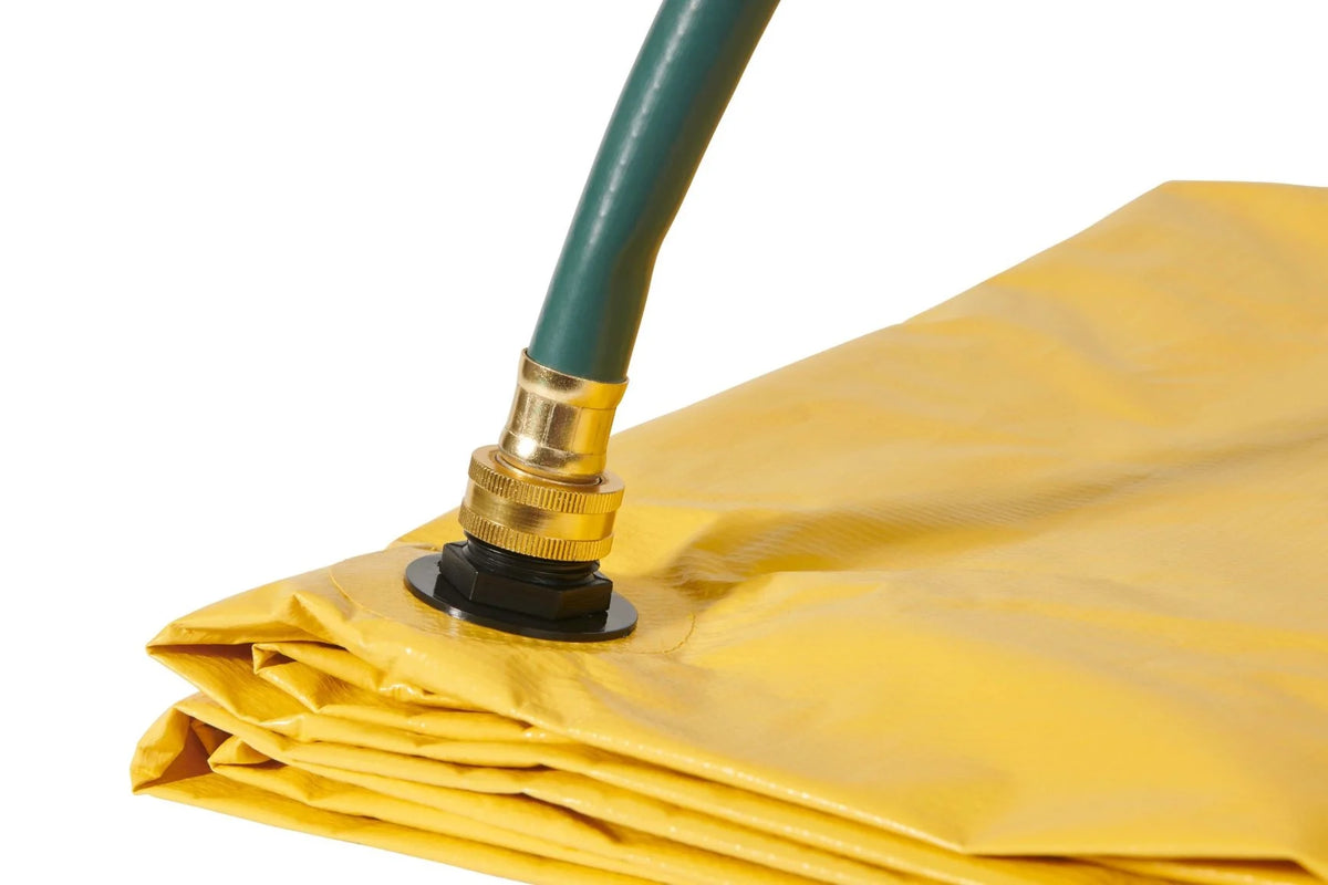 (2 Pack) 5' x 5' Heavy Duty Drain Tarp Yellow M934