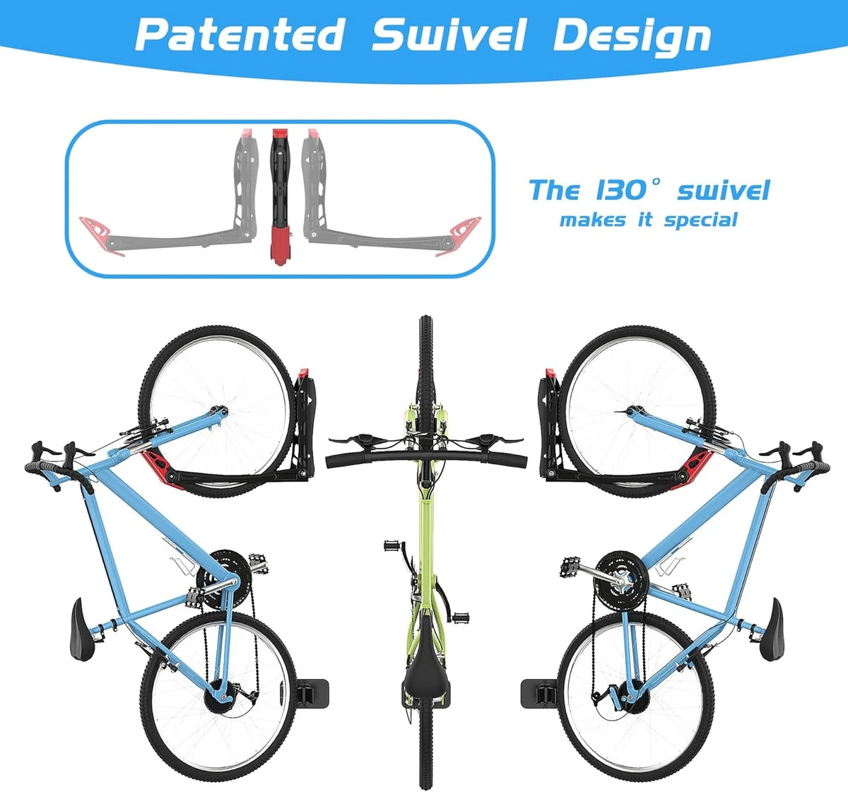 2 Pack Swivel Bike Rack Wall Mount C99291