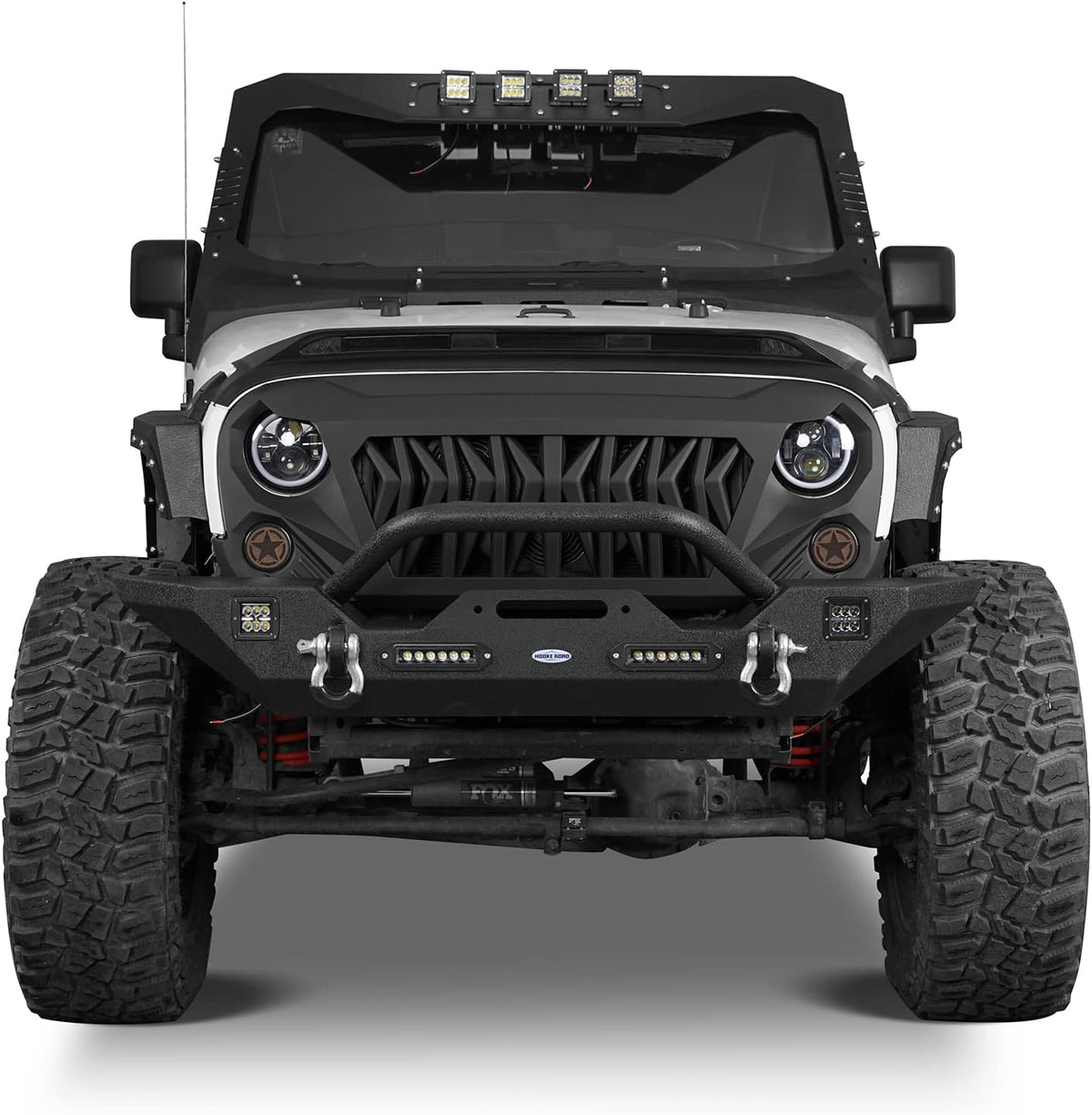 Rear Bumper with Spare Tire Carrier and Front Bumper Combo Q167156