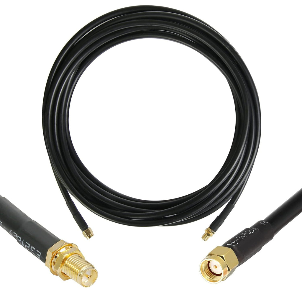 50 ft RP-SMA Male to RP-SMA Female Extension Cable 50 Ohm Copper Coax Jumper D988