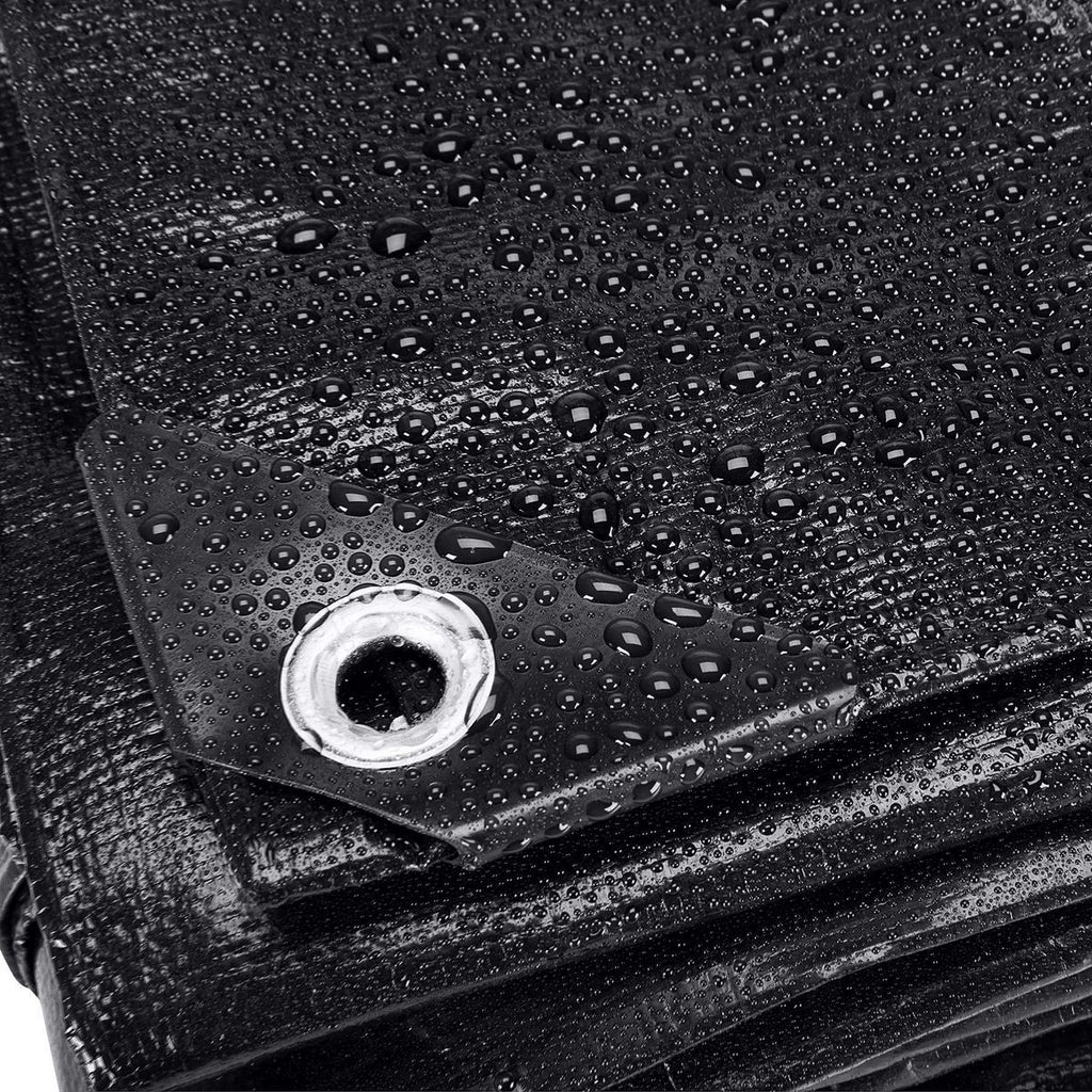 18 ft. x 24 ft. Silver and Black Weather-Resistant Tarp S180