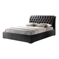 Black Faux Leather Tufted Queen Platform Bed N780073