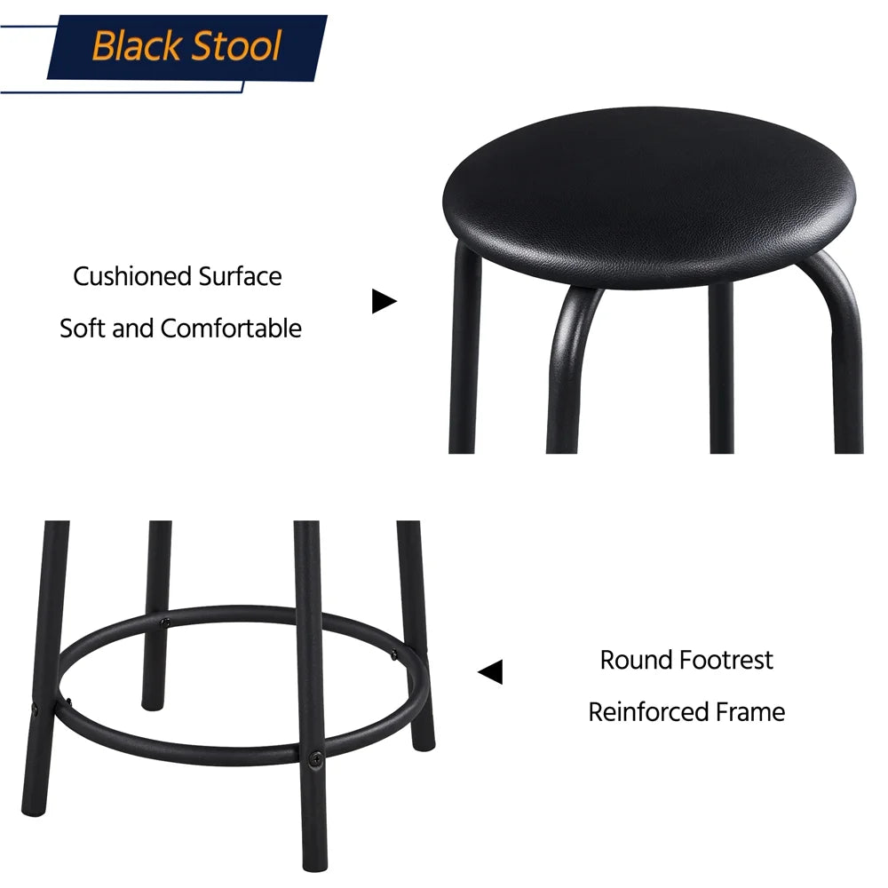 Black Adjustable Glass Top Drafting Table with Stool Q943589