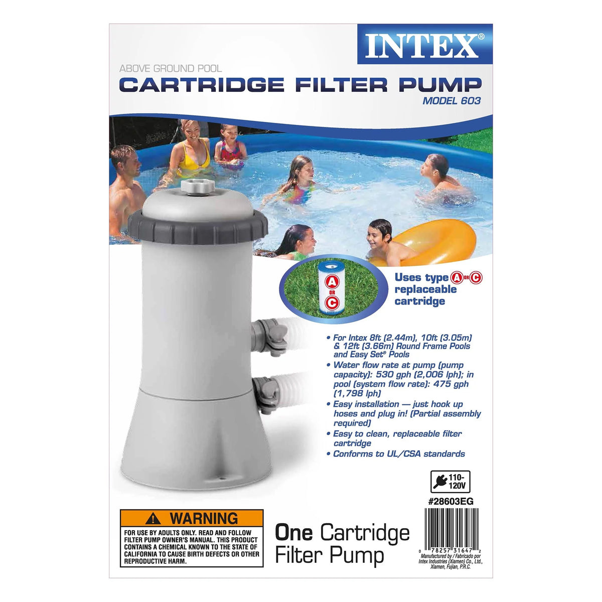 15ft x 33in Above Ground Swimming Pool with Filter Pump R363353