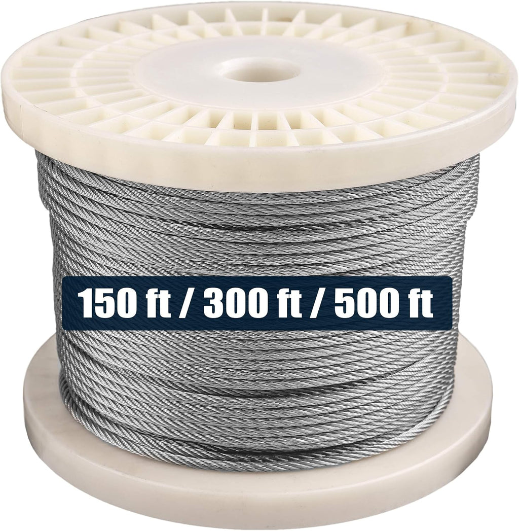 300 Feet 1/8 316 Stainless Steel Wire Rope Aircraft Cable 7x7 T40029