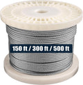 300 Feet 1/8 316 Stainless Steel Wire Rope Aircraft Cable 7x7 T40029