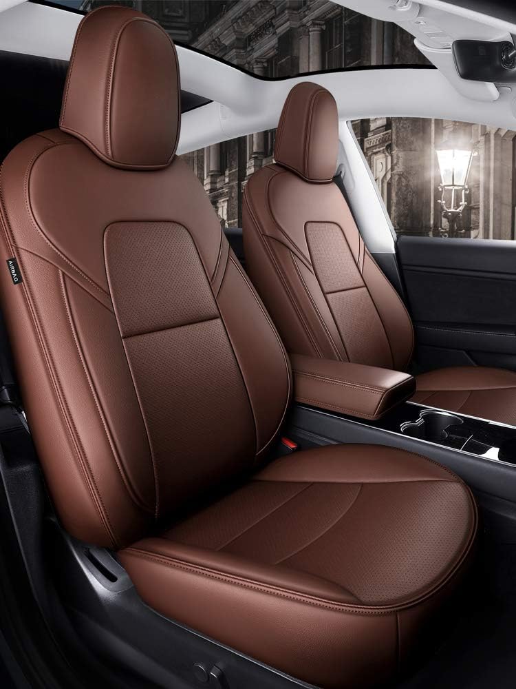 Synthetic Leather Car Seat Cushion Protector (Grey Y) O3512
