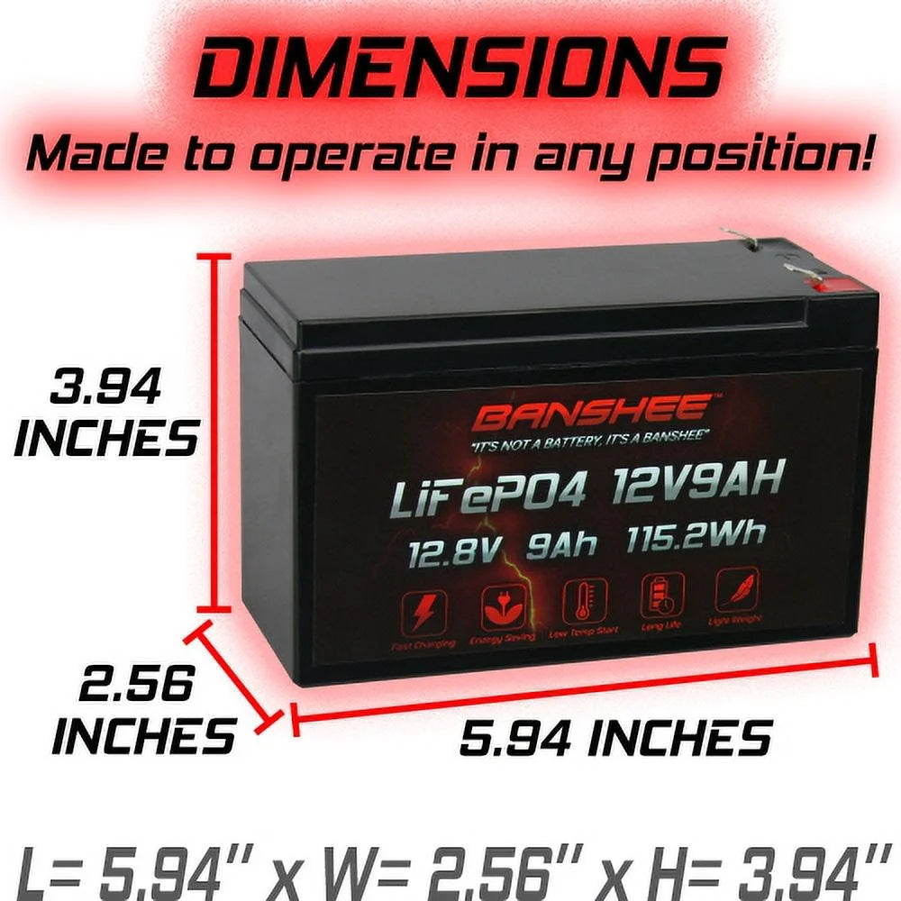 12 Volt 9AH Rechargeable Lithium ion Battery F602