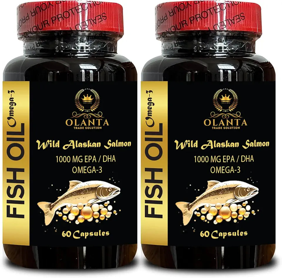 Wild Alaskan Salmon Oil Omega-3 Fish Oil Capsules 120 Capsules B536637