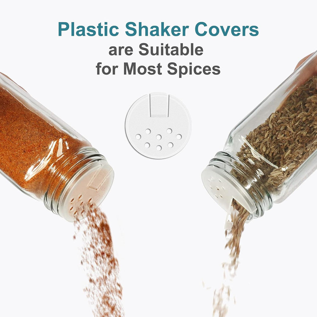 48 Pack 4oz Glass Spice Jars with Silver Metal Caps W491457