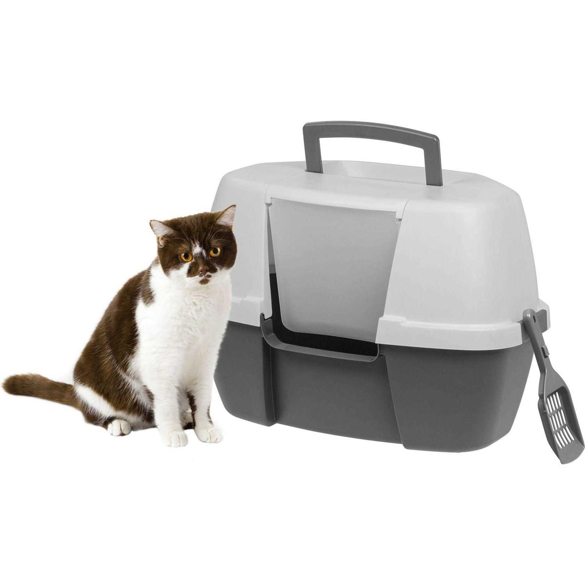 Hooded Cat Litter Box with Scoop O505279