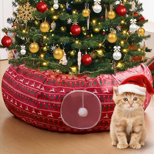 Christmas Tree Cat Tunnel Bed A578