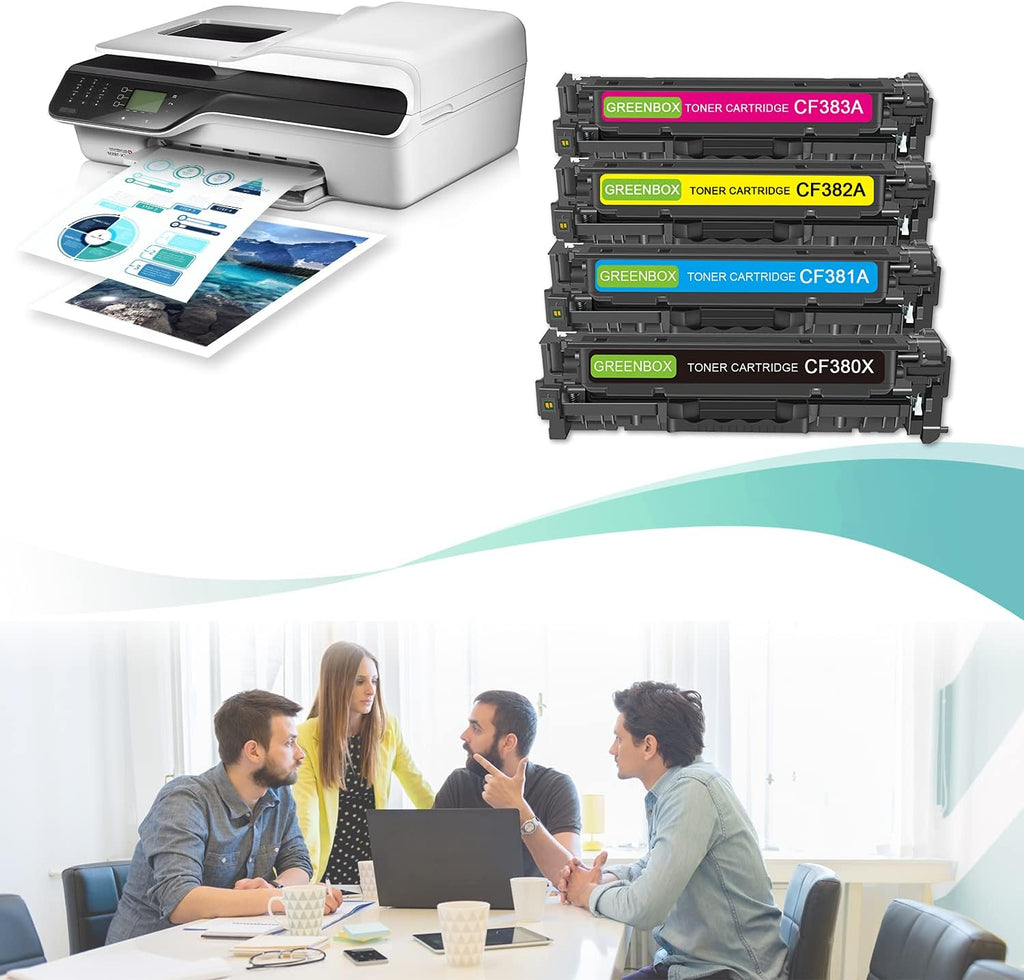 Remanufactured Toner Cartridge Replacement 1 Black 1 Cyan 1 Magenta 1 Yellow Pack of 2 F133