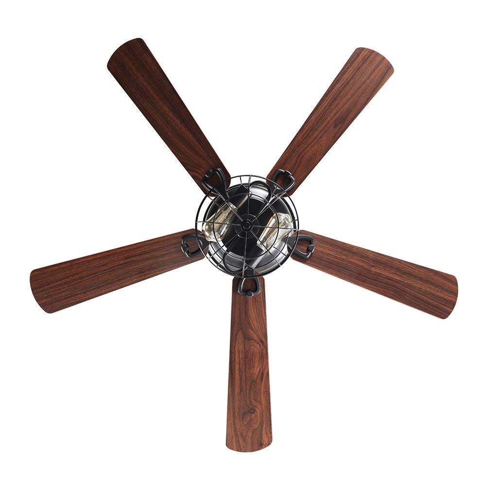 Matte Black Ceiling Fan with Light Kit B11109